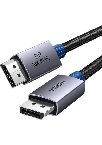 Displayport 16K@60Hz Male To Male Örgülü Kablo 2m, 55568
