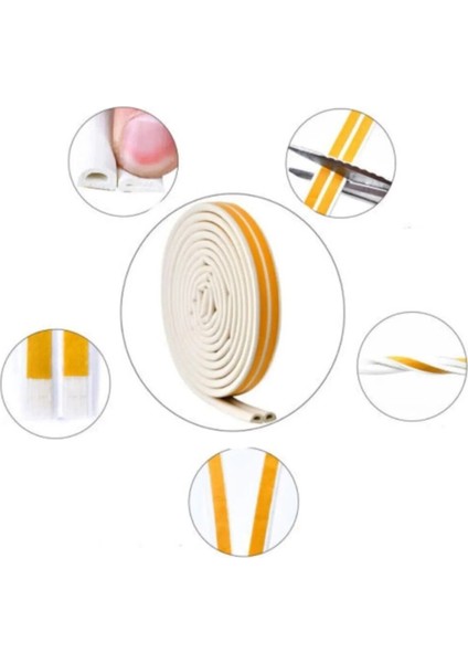 Yapışkanlı 5x2=10 Metre (Kahverengi) Kapı Pencere Bandı Fitili Soğuk Izolasyon Kauçuk Bantları indirimleri