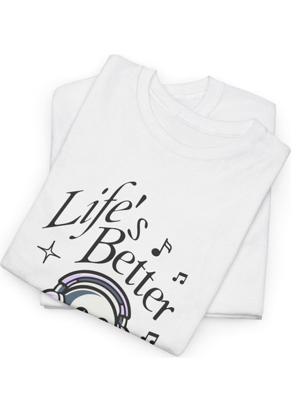 Life’s Better With Music – Kadın Regular Fit Tişört indirimleri