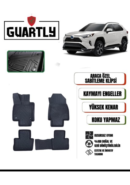 Toyota Rav-4 2018 ve Sonrası Uyumlu Araca Özel Premium 4d Havuzlu Paspas Takımı