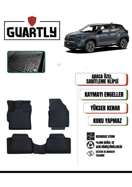 Toyota Yaris Cross 2022 ve Sonrası Uyumlu Araca Özel Premium 4d Havuzlu Paspas Takımı