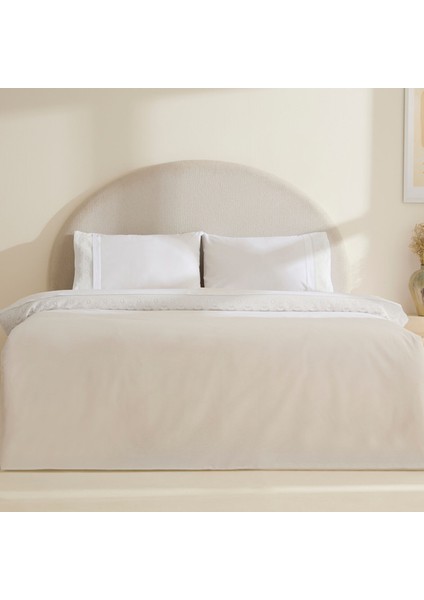 Teora Dantelli Çift Kişilik Nevresım Takımı Beyaz