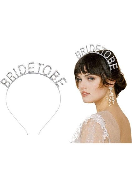 Gümüş Kaplama Kristal Taşlı Bride To Be Gelin Tacı modelleri