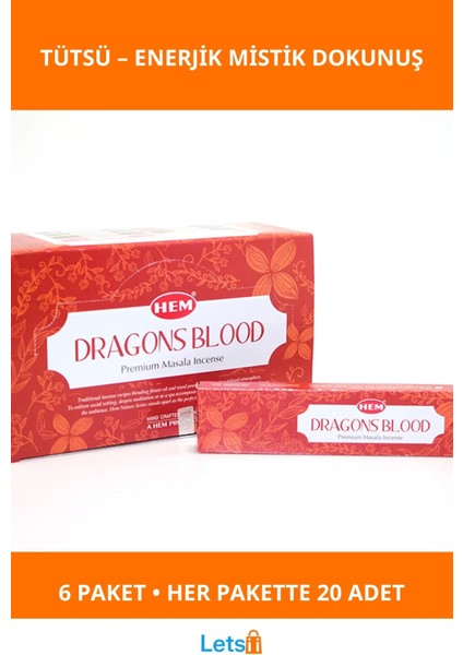Hem Nature Series Dragons Blood Aromalı Tütsü 12 Paket