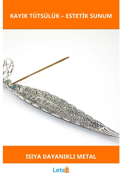 Zarif Metal Kayık Tütsülük Isıya Dayanıklı Modern Tasarım Iç Mekan Dekorasyonu