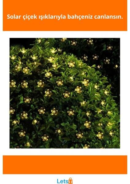 Güneş Enerjili 30 LED Çiçekli Bahçe Lambası fiyatları