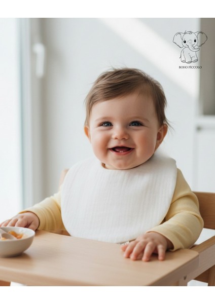 Oval 2'li %100 Pamuk Müslin Bebek Önlüğü / Yakalık / Salya Önlüğü fiyatları