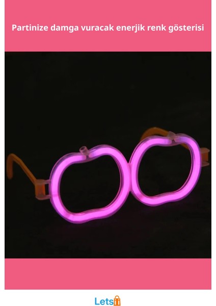 Neon Parti Gözlüğü Seti 12 Adet Renkli Işıklarla Eğlenceli Tasarım fiyatları