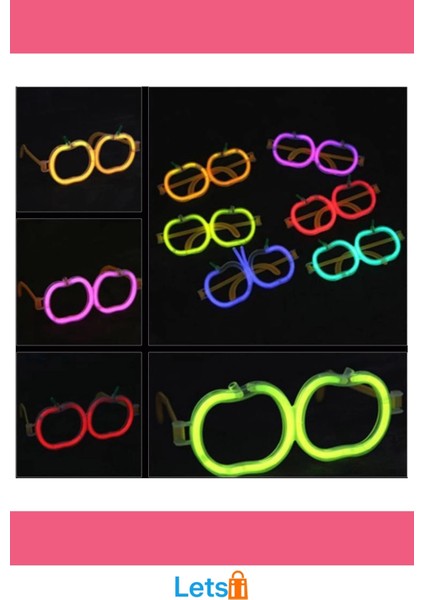 Neon Parti Gözlüğü Seti 12 Adet Renkli Işıklarla Eğlenceli Tasarım indirimleri