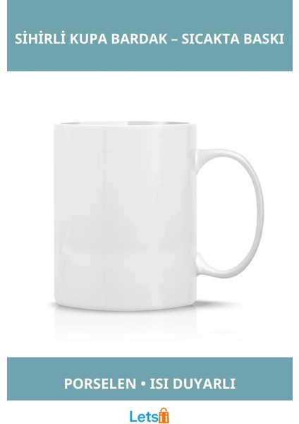 Kişiye Özel Tasarım Sihirli Kupa Bardak Porselen Beyaz