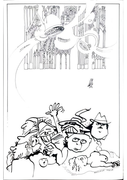 Marlene Pohle 29X21CM Orijinal Karikatür Tablo modelleri