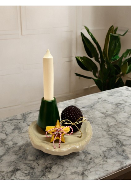 CB03 Dekoratif Mumluk, Mum, Yıldız Obje ve Kozalak Obje