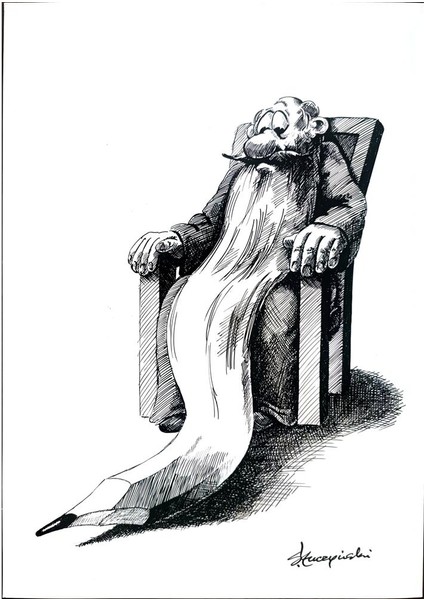 Slawomir Luczynski 29X21CM Orijinal Karikatür Tablo modelleri