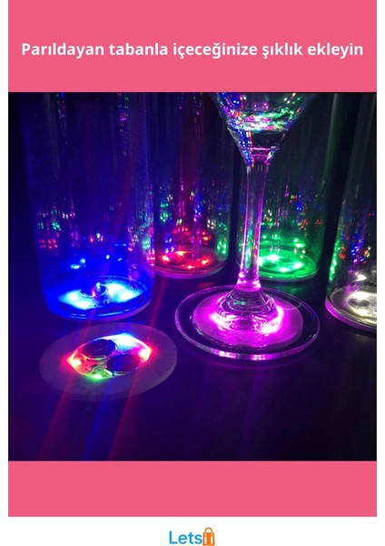 Işıklı Yapışkanlı Bardak Altı Aparatı Ledli 3 Modlu fiyatları