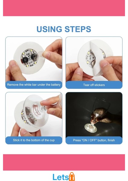 Işıklı Yapışkanlı Bardak Altı Aparatı Ledli 3 Modlu indirimleri