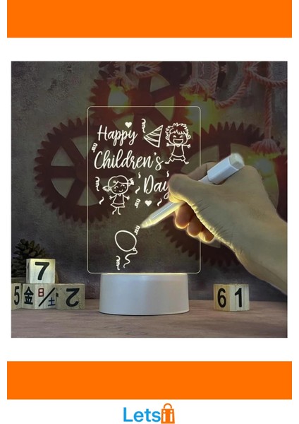 Yazılabilir Silinebilir LED Çizim Tableti Gece Lambası modelleri