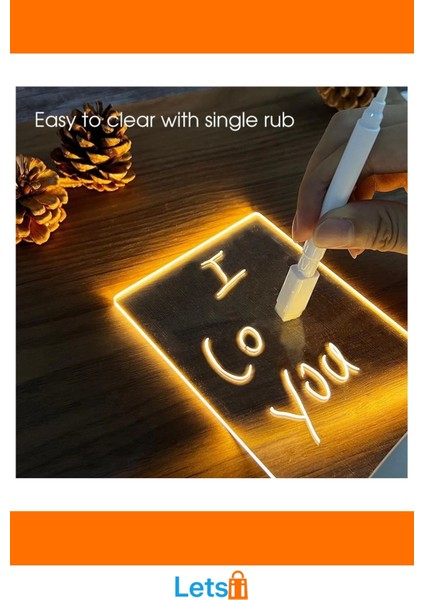 Yazılabilir Silinebilir LED Çizim Tableti Gece Lambası indirimleri