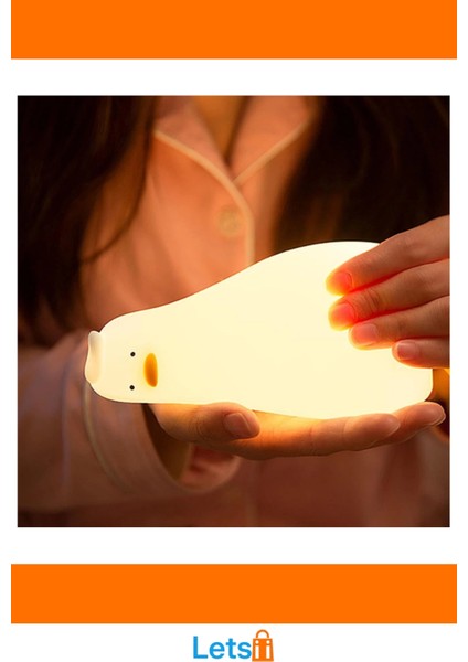 Yumuşak Silikon Yatan Ördek Tasarımlı Gece Lambası modelleri