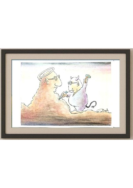 Vjekoslav Klaic 29X21CM Orijinal Karikatür Tablo