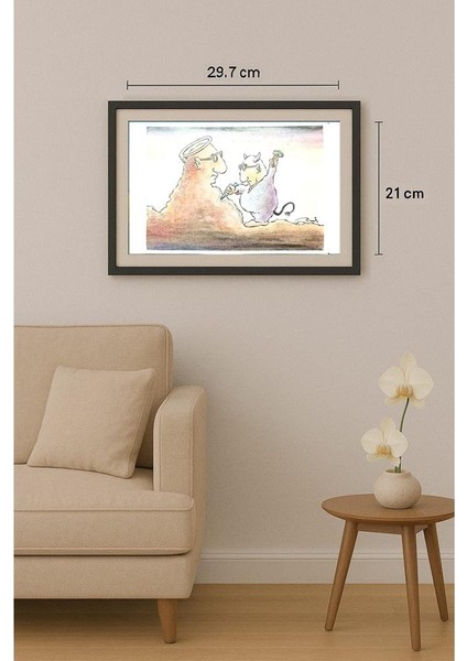 Vjekoslav Klaic 29X21CM Orijinal Karikatür Tablo fiyatları