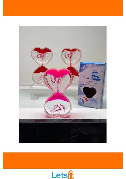 Kalp Şeklinde Romantik Dekoratif Jel Kum Saati modelleri