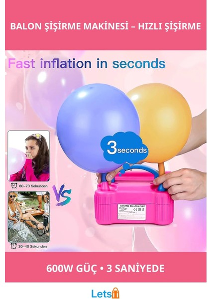 600W Hızlı Elektrikli Balon Şişirme Makinesi