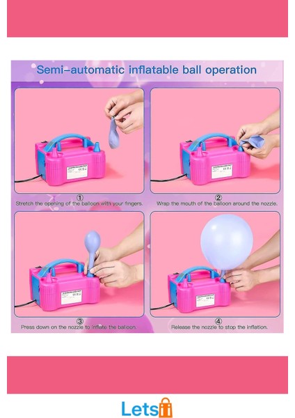 600W Hızlı Elektrikli Balon Şişirme Makinesi modelleri