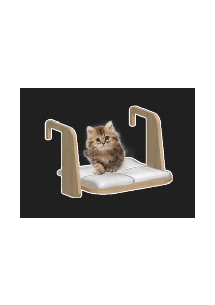 Ahşap Radyatör Kedi Yatağı – Isıtıcıya Monte Edilebilir Rahat ve Dekoratif Kedi Hamak - Dekoratif Evcil Hayvan Mobilyası