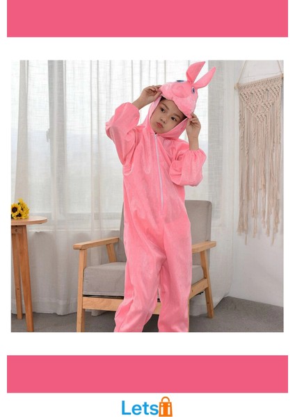 Pembe Renk Tavşan Kostümü 2 3 Yaş Yumuşak ve Rahat indirimleri