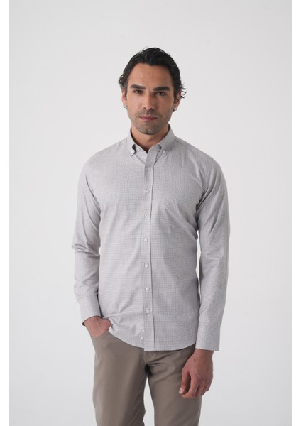 Regular Fit Paşa Yaka Pamuk Kahve Erkek Gömlek GMEKS4K242002_10 fiyatları
