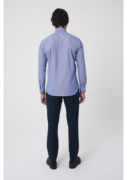 Uzun Kollu Klasik Yaka Erkek Lacivert Regular Fit Gömlek GMCZG252019_C39 indirimleri