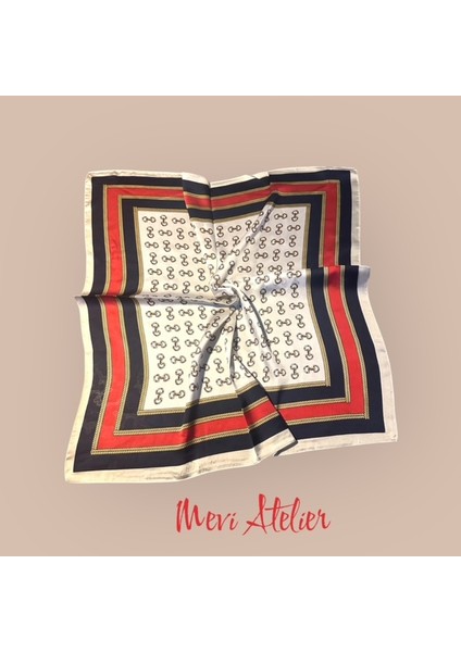 Zincir Desenli Fular 70 x 70