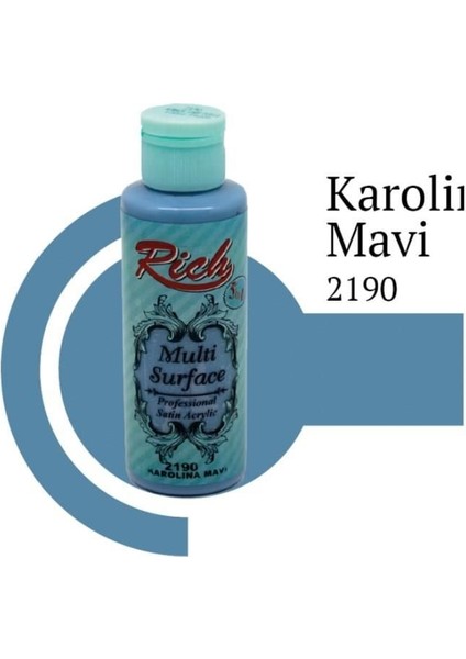 Rich Multi Surface 2190 Karolina Mavi Akrilik Boya 120 cc