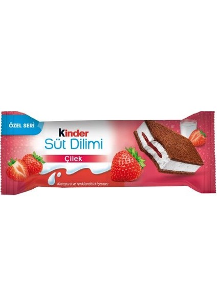 Çilekli Süt Dilimi 28 gr x 20 Adet