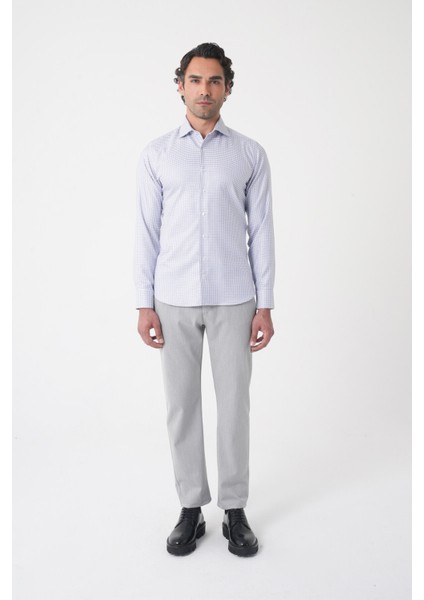 Regular Fit Italyan Yaka Pamuk Lacivert Erkek Gömlek GMEKS4KBI242035_D39 modelleri