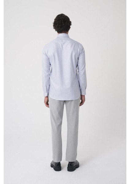 Regular Fit Italyan Yaka Pamuk Lacivert Erkek Gömlek GMEKS4KBI242035_D39 indirimleri