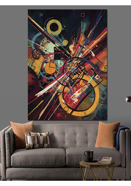 Elektro Gitar Müzik Şöleni Dekoratif Kanvas - Mdf Ahşap Tablo fırsatları