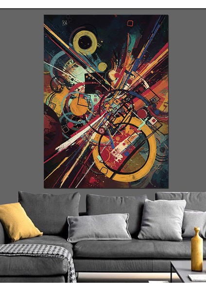 Elektro Gitar Müzik Şöleni Dekoratif Kanvas - Mdf Ahşap Tablo indirimleri