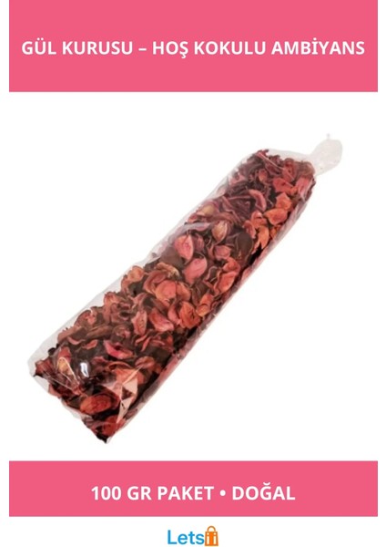 Kokulu Büyük Boy Gül Kurusu Doğal Dekoratif Ürün