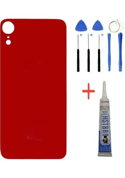iPhone Xr Arka Kapak Pil Kapağı +Tamir Seti ve Yapıştırıcı Hediye