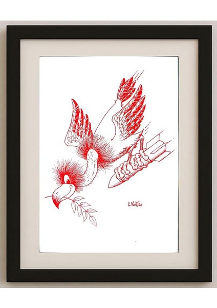 Lvuitton 29X21CM Orijinal Karikatür Tablo