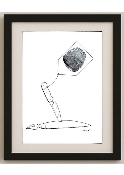 Ivan Haramija 35X25CM Orijinal Karikatür Tablo