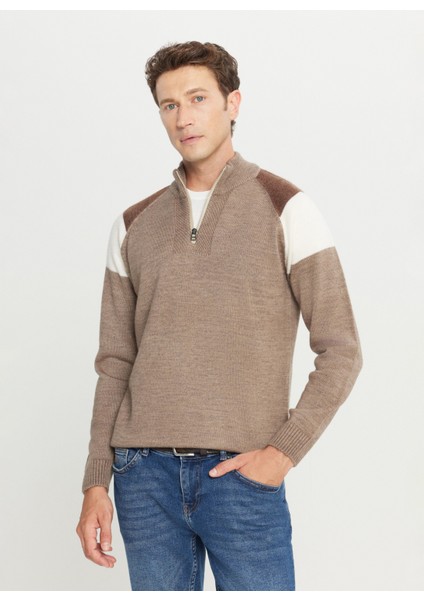 Bato Yaka Standart Vizon - Kahve Erkek Kazak ACE049261481_VZK