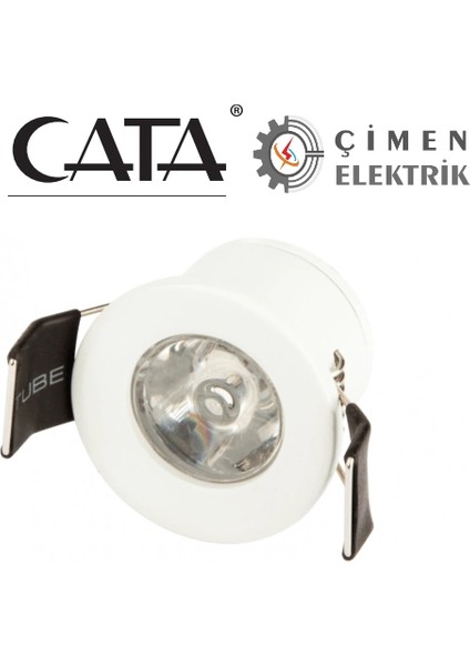Cata Ct 5270 1.5W Yıldız LED Spot Beyaz Kasa 6400K Beyaz Işık