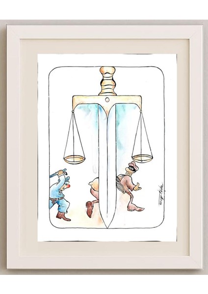 Tode Blazevski 35X25CM Orijinal Karikatür Tablo fırsatları