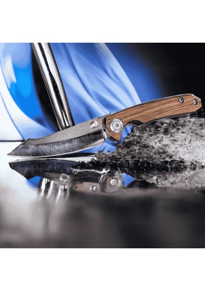 Ceviz Ağacı Saplı Kilit Mekanizmalı Isme Özel Yazılı Dövme Çelikten Avcı ve Kamp Bıçağı - F105 fırsatları