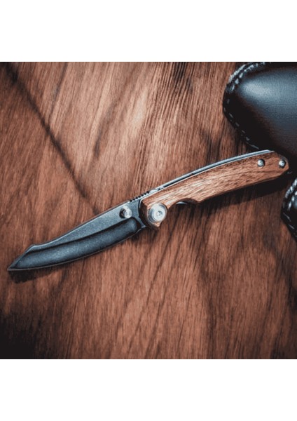 Ceviz Ağacı Saplı Kilit Mekanizmalı Isme Özel Yazılı Dövme Çelikten Avcı ve Kamp Bıçağı - F105 indirimleri