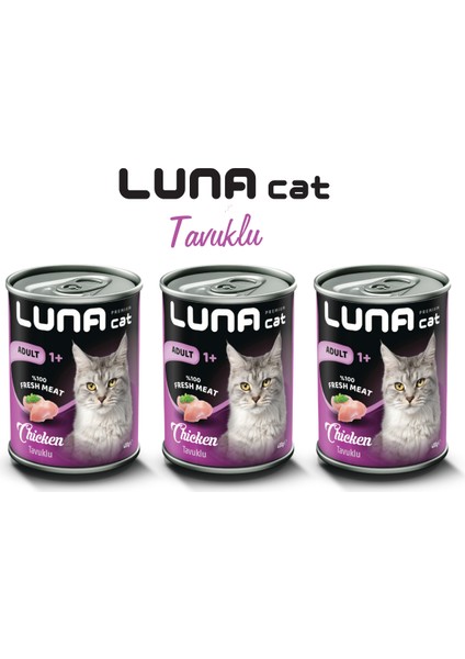 Cat Tavuklu Kedi Konserve 3lü