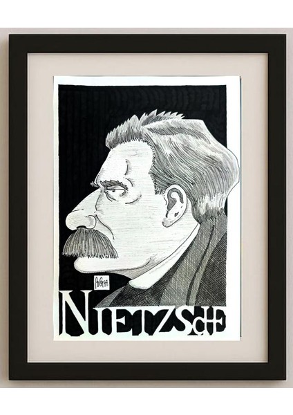 Bozidar Vucelic 24X18CM Orijinal Karikatür Tablo