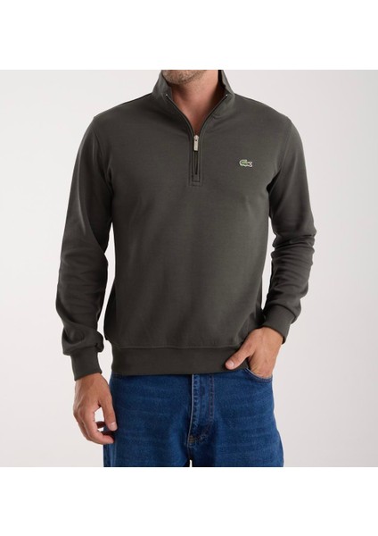 Fermuar Yaka Haki Regular Fit fiyatları